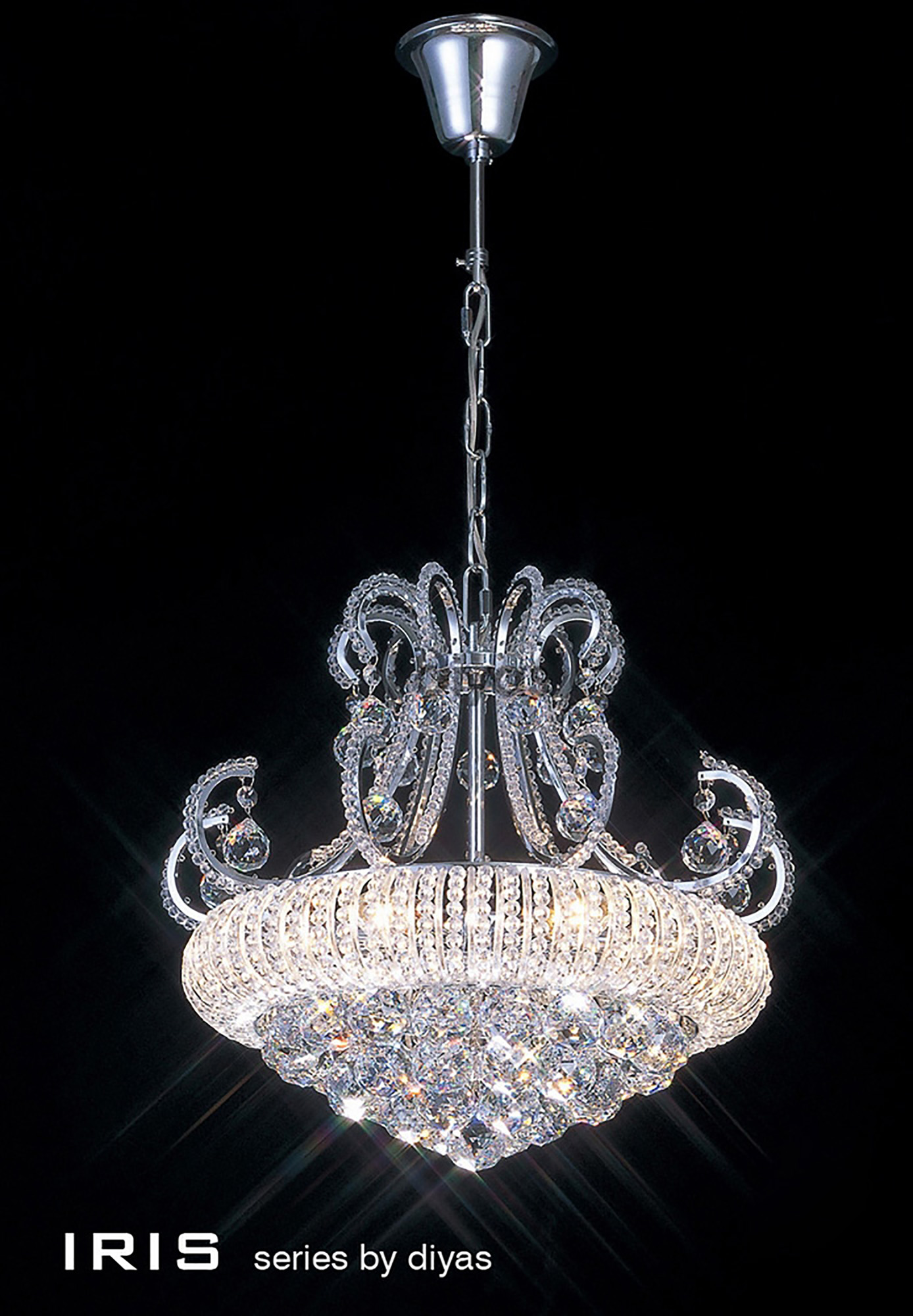 Iris Crystal Ceiling Lights Diyas Modern Chandeliers Iris Crystal Ceiling Lights Diyas Modern Chandeliers